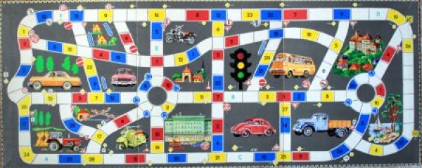 Spika "Wer hat Vorfahrt" 1955 Traffic-Boardgame in original box (8935)